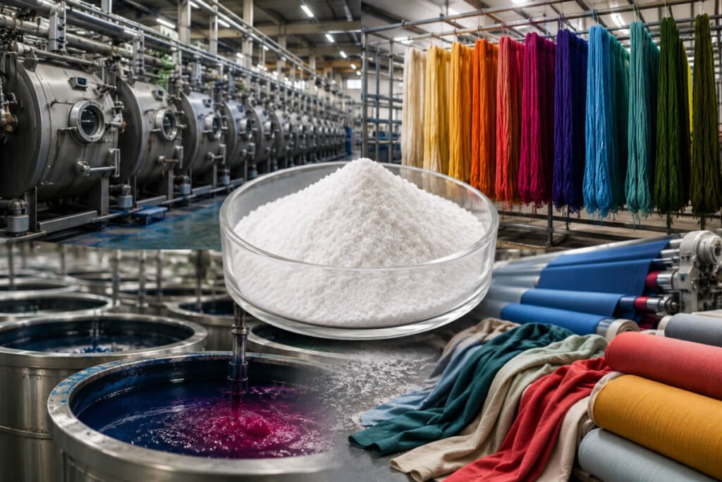 how soda ash light is used in textile & dyeing industry