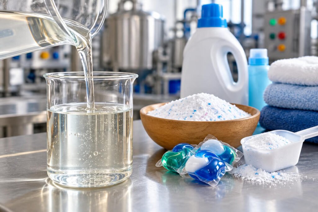 how sodium silicate liquid is used in laundry soap detergent making